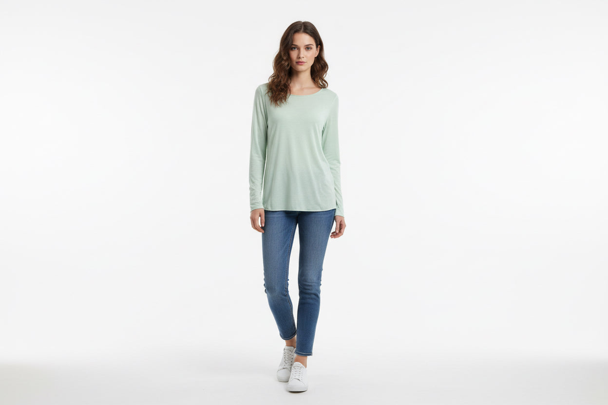 Long-sleeve T-shirt.