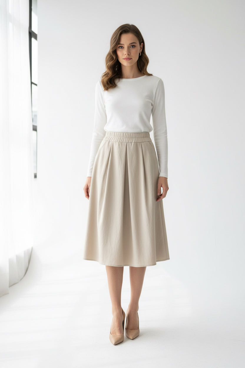 skirt leather effect