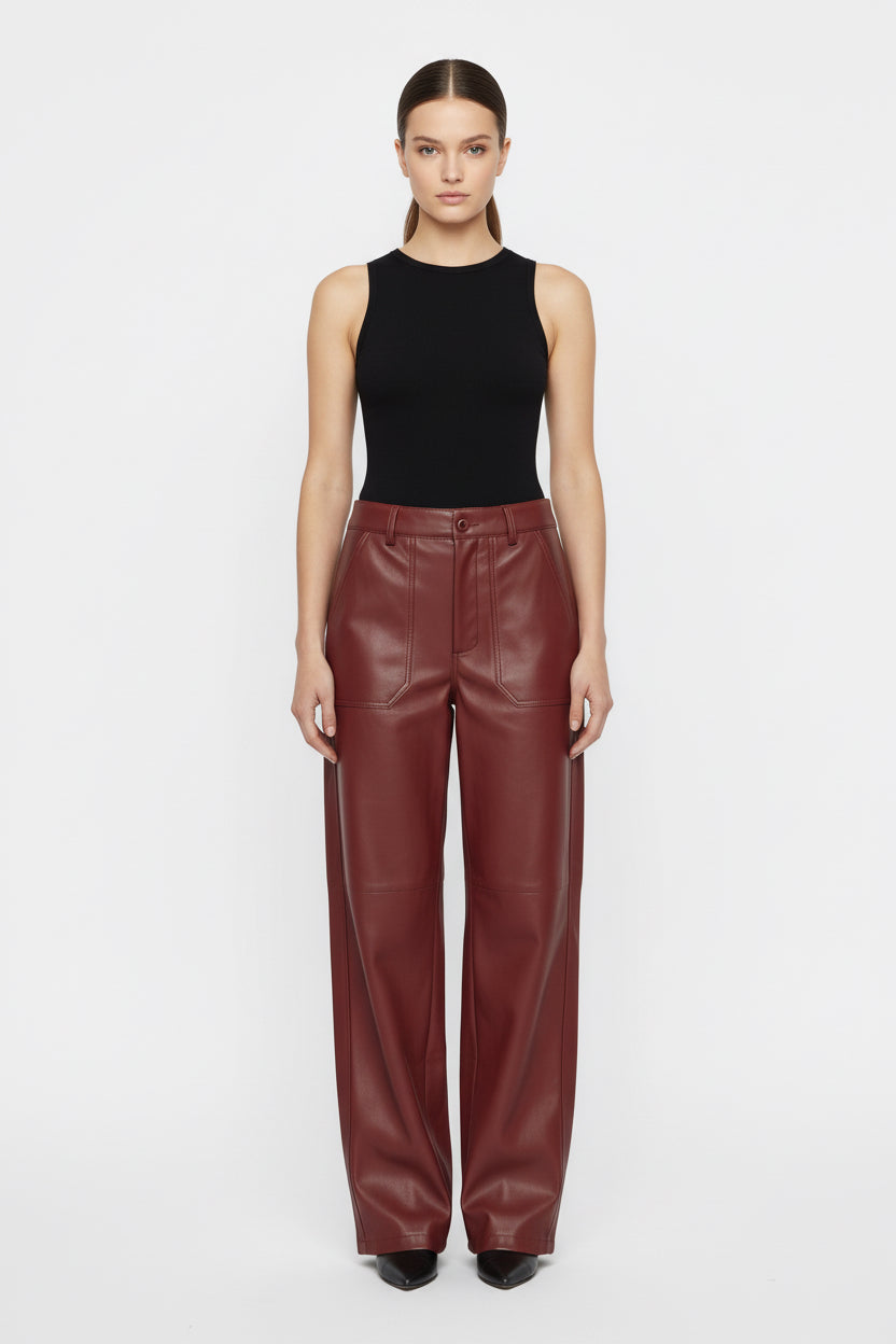 Pants style leather