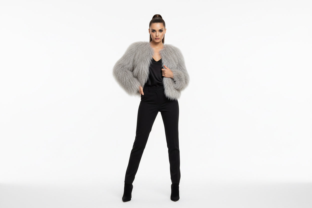 Fur Gang Grey Faux Fur Coat