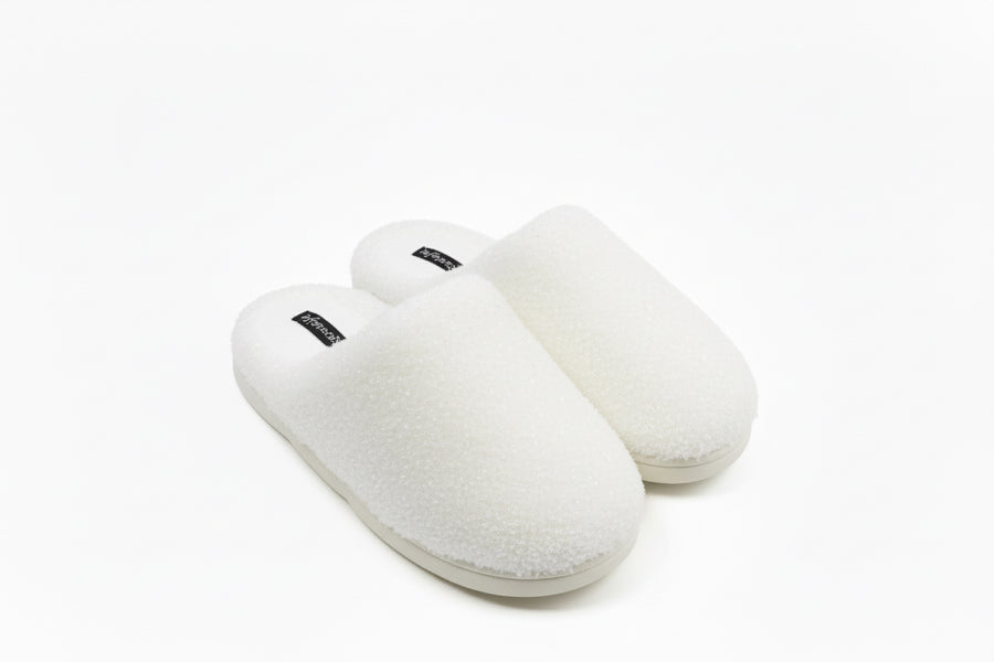 White Shiny De Fonseca House Slippers