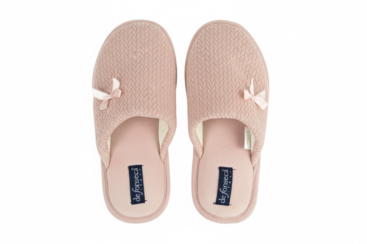 Pink Bow De Fonseca House Slippers