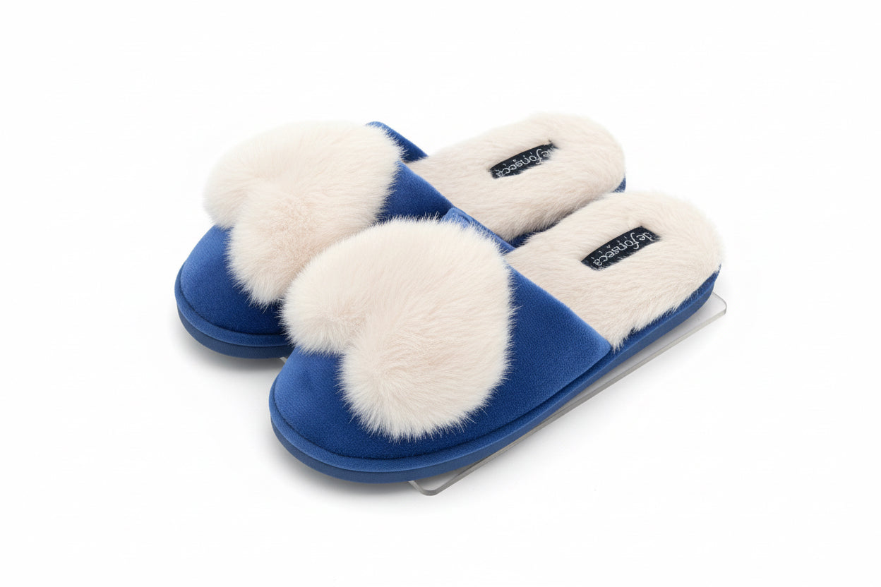 Blue Heart De Fonseca House Slippers