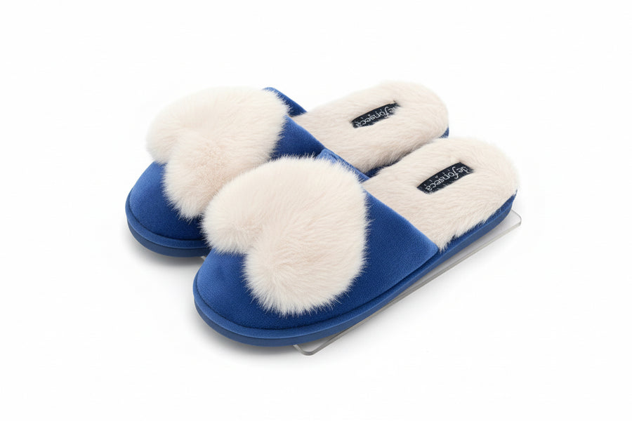 Blue Heart De Fonseca House Slippers