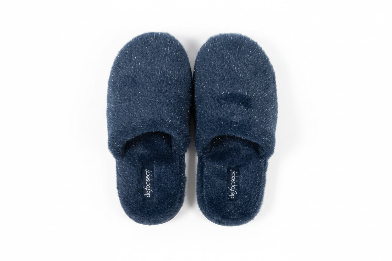 De Fonseca Blue Glitter House Slippers