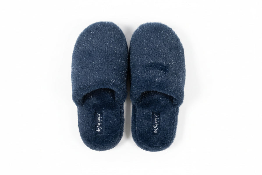 De Fonseca Blue Glitter House Slippers
