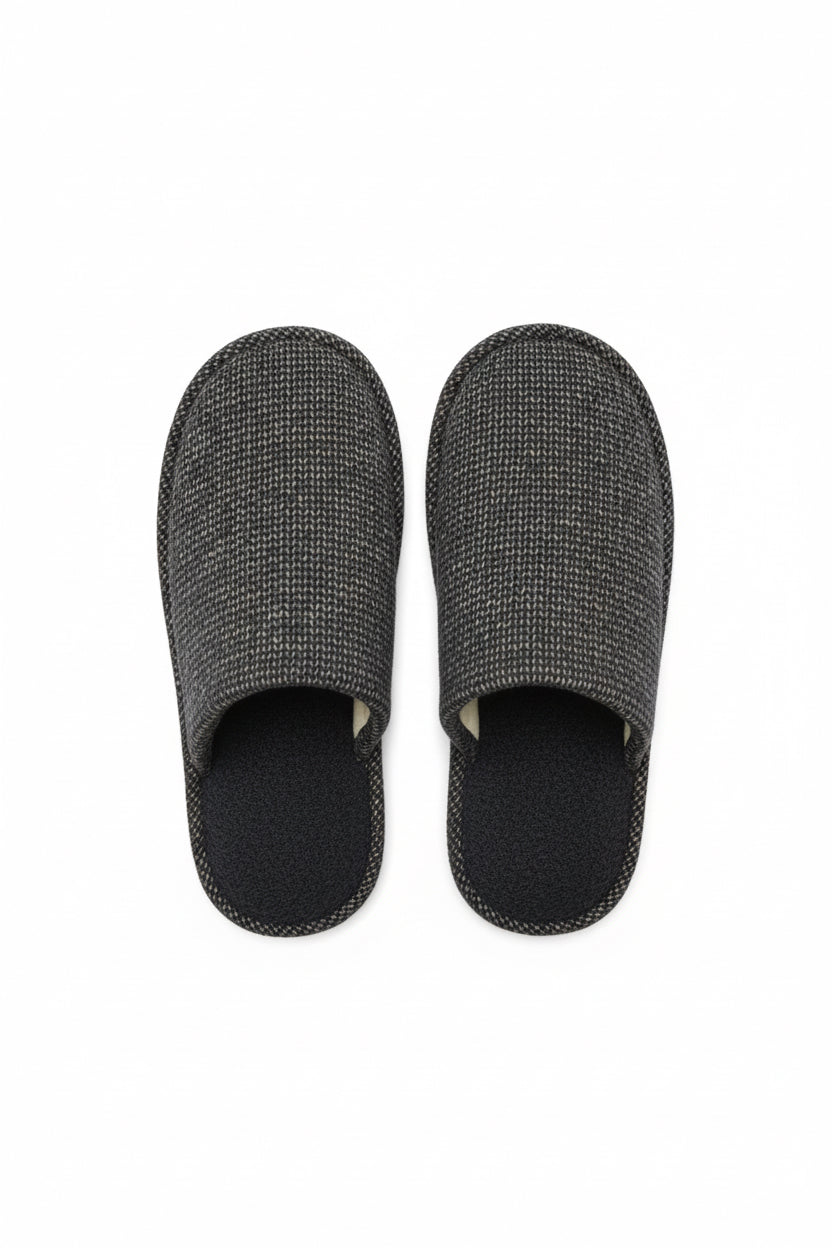 De Fonseca Men’s Grey and Blue Check Slippers