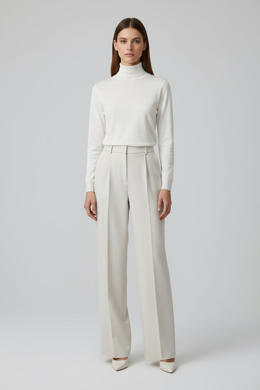 Long-sleeve collared T-shirt.