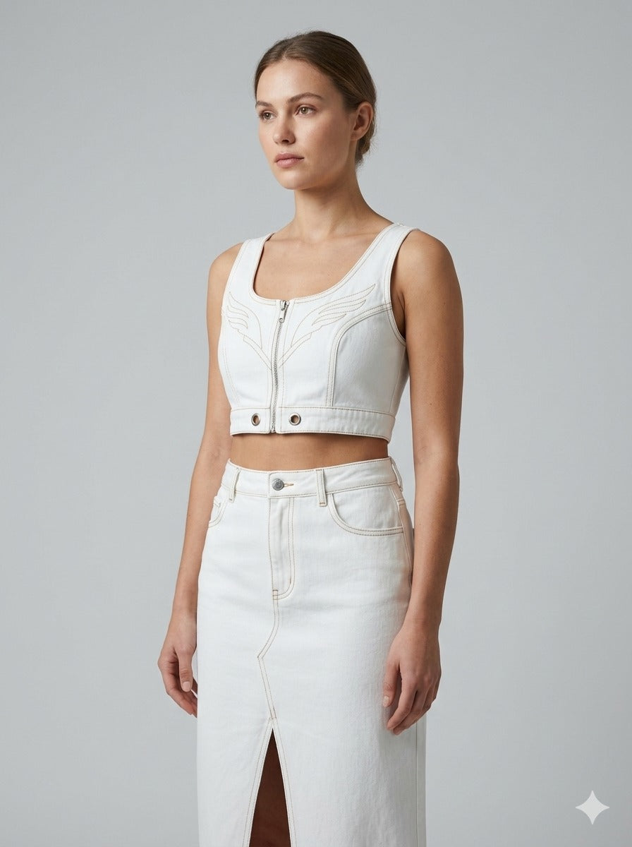 Alabaster Western Denim Set