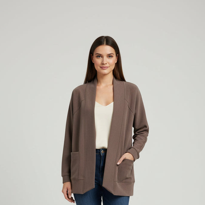 Sweatshirt style cadigan